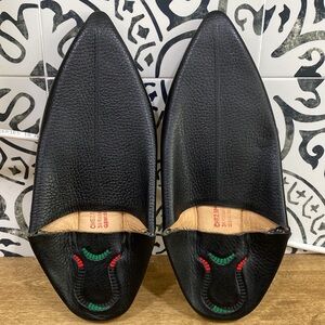 NWOT Handmade Genuine Leather Moroccan Babouche Slippers / Shoes / Flats